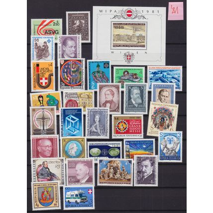 ÖSTERREICH AUSTRIA [1981] Jahrgang ( **/mnh ) [01]