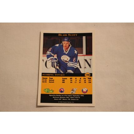 Blair Scott 1994 Classic Pro Prospects NO. 148
