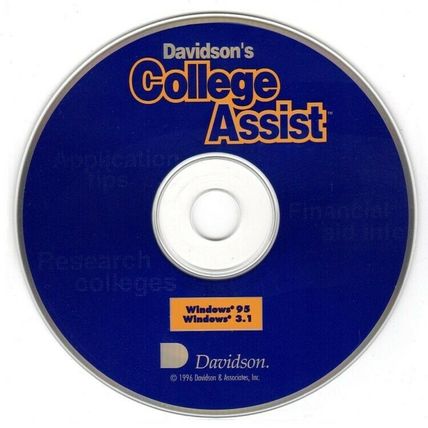 Davidson's College Assist (PC-CD-ROM, 1996) for Windows - NEW CD in SLEEVE