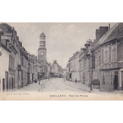 Doullens Rue Du Bourg Old French Postcard