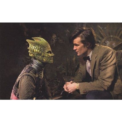 Dr Doctor Who & Alaya The Hungry Earth Silurians TV Show Postcard