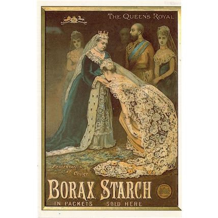 Queen Victoria Advertising Borax Starch Gloucester Rare Postcard