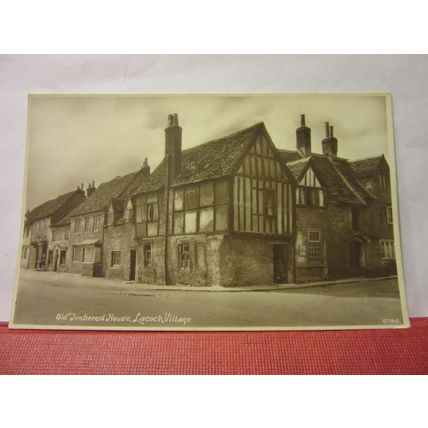 OLD TIMBERED HOUSE, LACOCK. WILTSHIRE unused antique postcard =