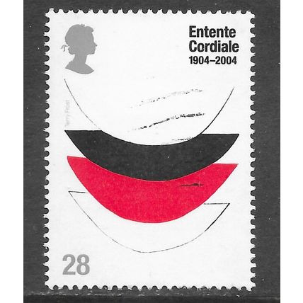 GB ENTENTE CORDIALE 28p USED 2004