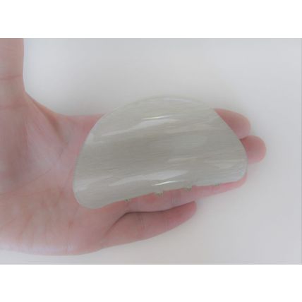 Glossy lite gray hair claw clip