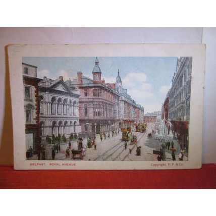 ROYAL AVENUE, BELFAST, LOUGH, Co. Antrim, N. IRELAND used antique postcard =