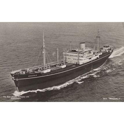 MS Magdala Rare Denmark Ship East Asiatic Company Postcard