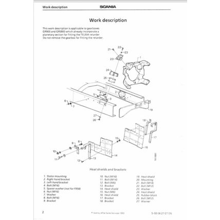 Scania Truck Telma Retarder Work Description 1993 5930627GTEN PDF