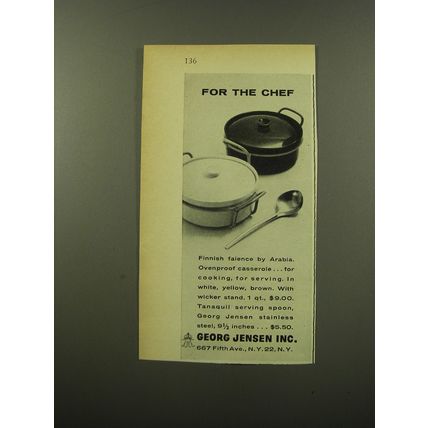 1959 Georg Jensen Casserole by Arabia Advertisement - For the chef