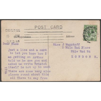 Clifton Suspension Bridge, Bristol, 1911 - RP Postcard