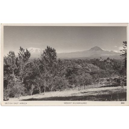 Mount Kilimanjaro East Africa Real Photo Postcard