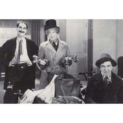 Marx Brothers The Big Store Roller Skating Film Postcard