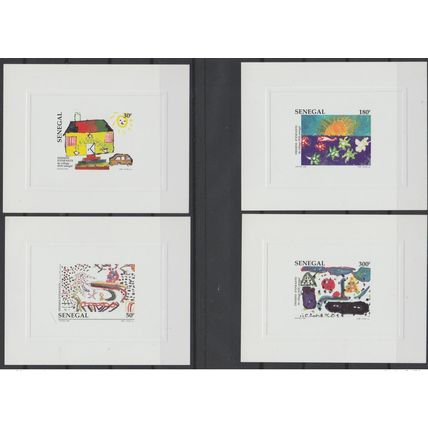 Sénégal 1998 Mi. 1563 - 1566 Epreuve luxe Dessins D'enfants Village d'enfant SOS