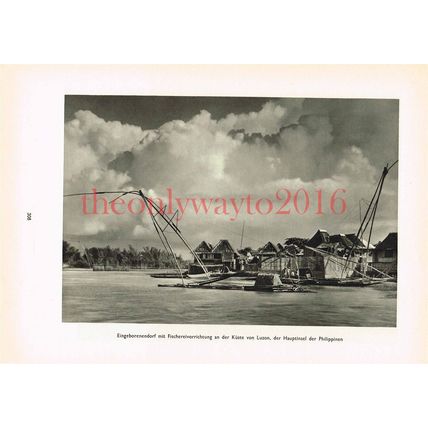 Fishing Village, Luzon. Philippines, Photo Book Illustration 1935