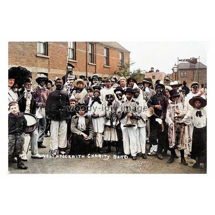 ptc1477 - Notts - Members of the West Stockwith Charity Band - print 6x4