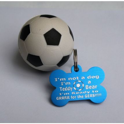 RANGERS FOOTBALL DOG TAG READY TO GRRRR FOR THE GERS PERSONALISED ON THE BACK