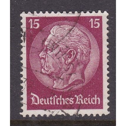 Germany 1934 President von Hindenburg 15pf Fine Used SG 501b VGC