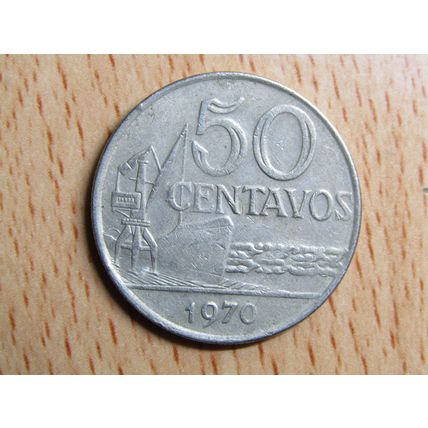 Brazil Brasil 1970 50 Centavos Coin
