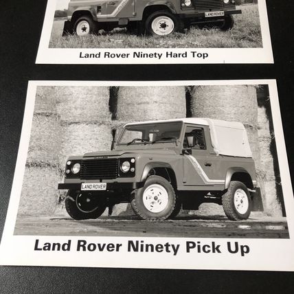 LAND ROVER NINETY Pick Up & Hard Top 2 PERIOD PRESS PHOTOGRAPHS MINT 5"x7"