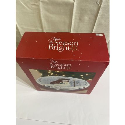 Christmas Cake Plate/Platter By Season Bright - Footed Cake Plate - Let it Snow