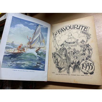 RARE* 1934 "MY FAVOURITE ANNUAL 1935" ILLUSTRATED ANNUAL HARDBACK BOOK (P5)