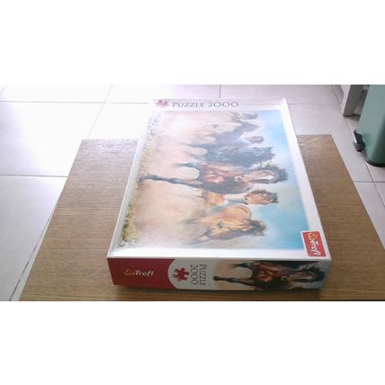 GALLOPING HERD OF HORSES by Bonnie Marris Jigsaw Puzzle (2000 Piece) Trefl