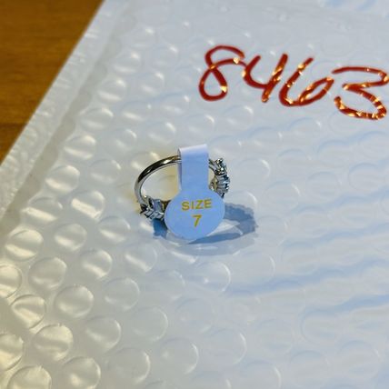 NWT Ring Bomb Party Sz7 RBP Blue Clusters Rhodium P Band Costume Jewelry