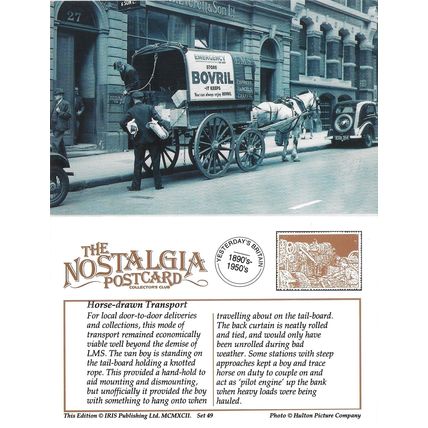 Postcard LMS Railway Delivery Wagon Horse Drawn Hulton Bovril - Nostalgia
