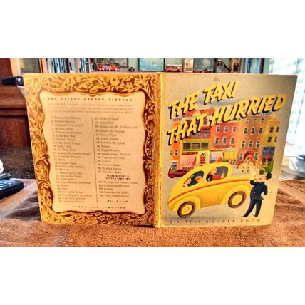 Old Vintage Little Golden Book The Taxi That Hurried (C) Edition 1946