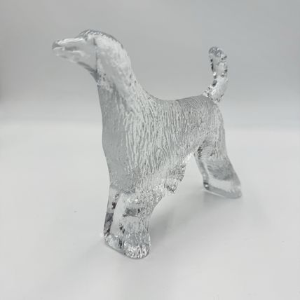 Vintage Kosta Boda glass Afghan dog Bertil Vallien’s Kennel series paperweight