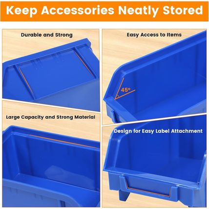 Maxworks 80694 30-Bin Wall Mount Parts Rack/Storage for Your Nuts, Bolts, Screws