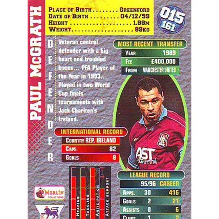 Merlin Premier Gold English Premier League 1996/97 Paul McGrath