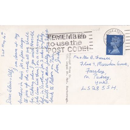EC830 WOLVEY CHURCH R/P POSTCARD