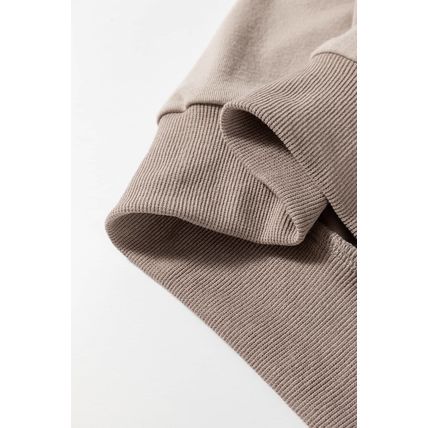 Goat Half Lantern Sleeve Solid Colour Pullover Top