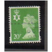 1971/ ? GB NORTHERN IRELAND 20P GREEN F/U SGNI