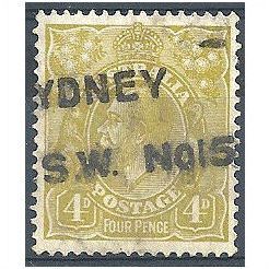 Australia 1929 SG102 4d Yellow-Olive Good/Fine Used