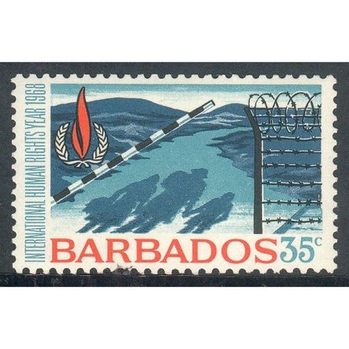 Barbados 1968 - SG380 - 35c multi - Shadows of Refugees Beyond Opening Fence MNH