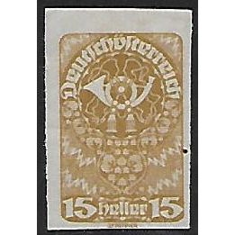 Mi 279 (*): 15 h. ochre Definitive Stamp: Posthorn