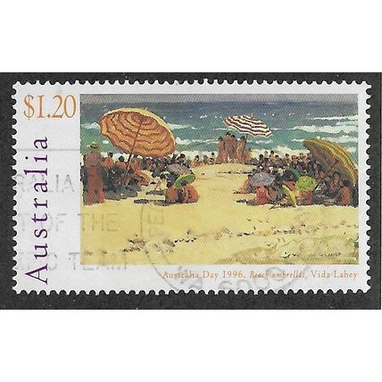 AUS 1996 $1.20 'AUSTRALIA DAY- BEACH UMBRELLAS' FINE USED (EBID66-613)