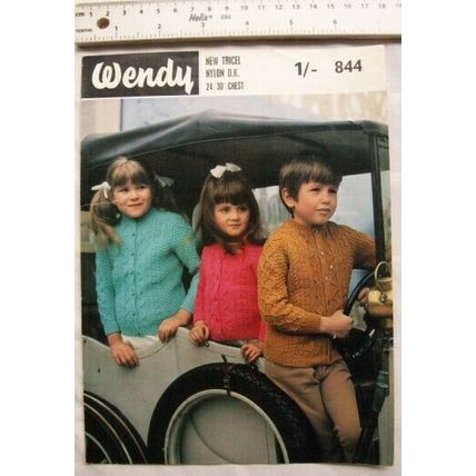 Vintage: Wendy 844 children's cardigans DK