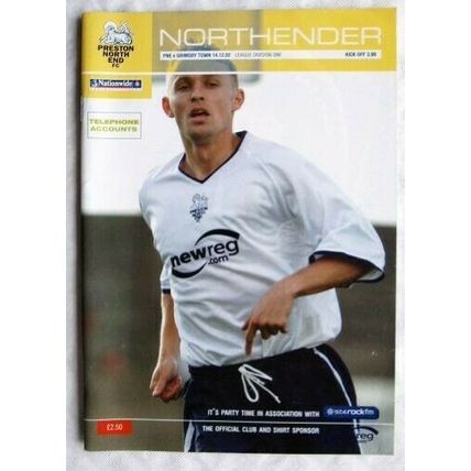 2002 programme Preston North End v. Grimsby Town