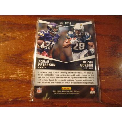 2015,Panini Rc's & Stars, Manufactured Patch, ADRIA PETERSON/MELVIN GORDON