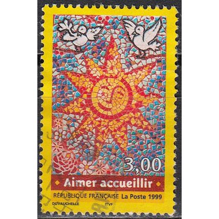 France 1999 Michel 3397 O Cote (2008) 1.00 € Aimer accueillir Mosaique