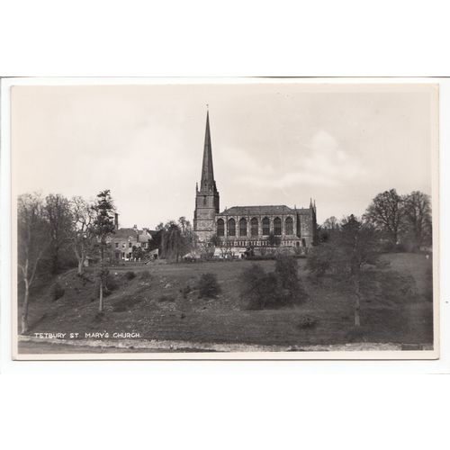 Tetbury Postcard St Mary's Church RP Gloucestershire