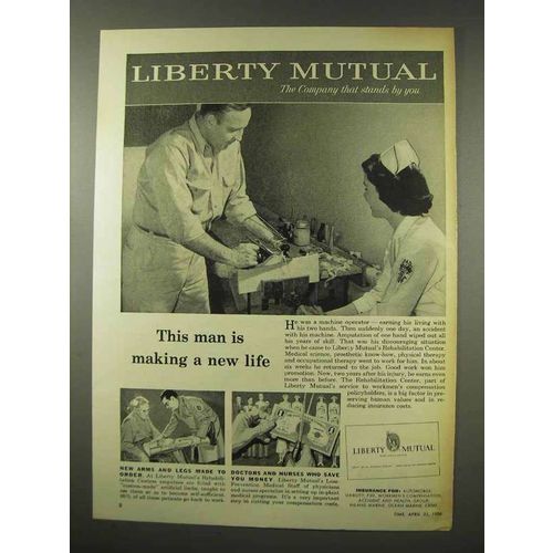 1956 Liberty Mutual Insurance Ad - Making a New Life
