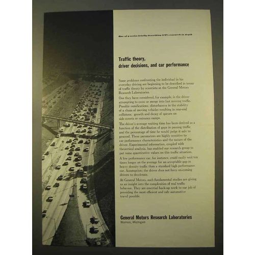 1963 General Motors Research Laboratories Ad - Traffic