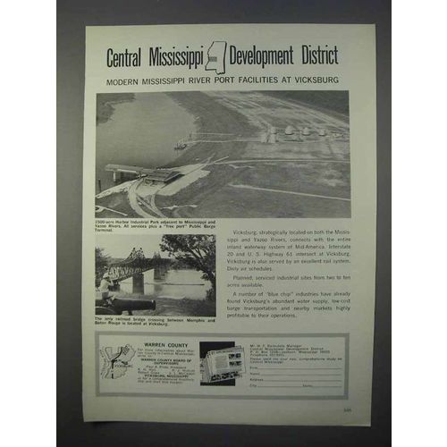 1966 Central Mississippi Development District Ad - Vicksburg