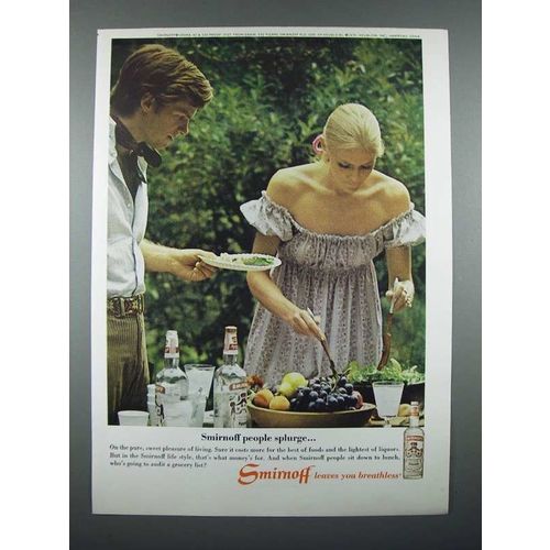 1970 Smirnoff Vodka Ad - Smirnoff People Splurge