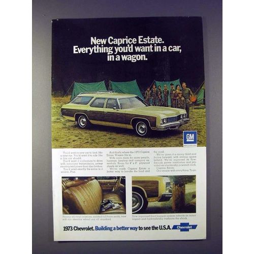 1973 Chevrolet Caprice Estate Wagon Ad - Everything!