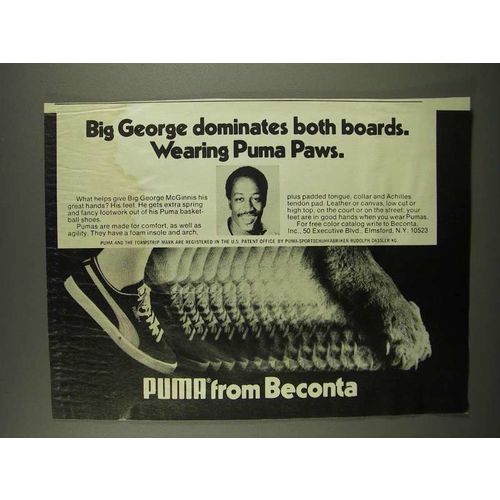 1975 Puma Shoes Ad - Big George McGinnis